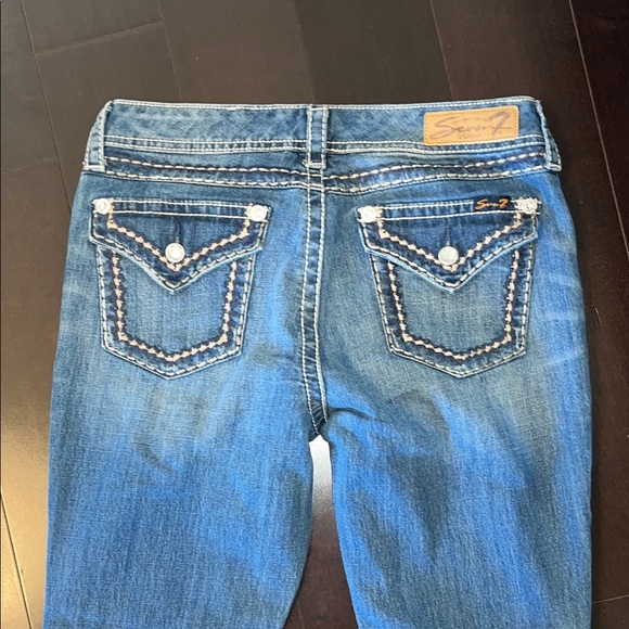 Seven Jeans Bootcut 8 Women's Blue Jeans.  32.5" Inseam10" Rise17.5" Leg Opening - Picture 5 of 9